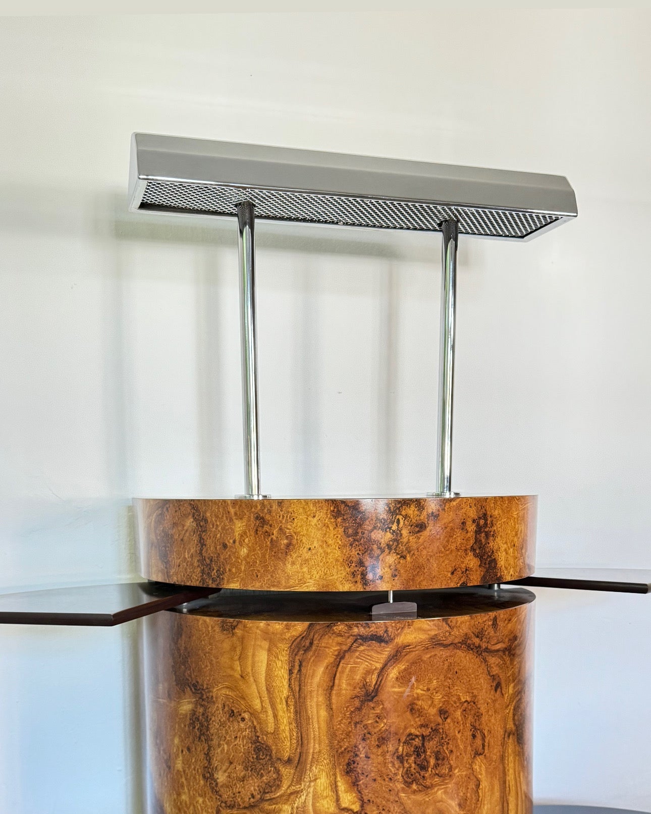 Side table with integrated lamp
