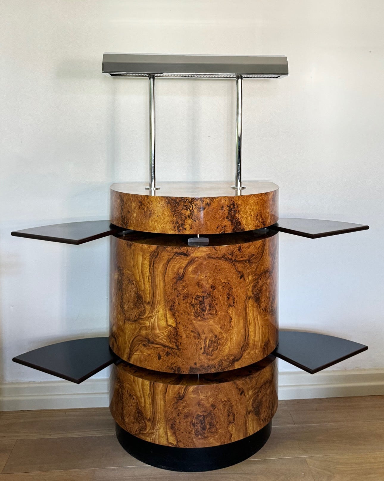 Side table with integrated lamp