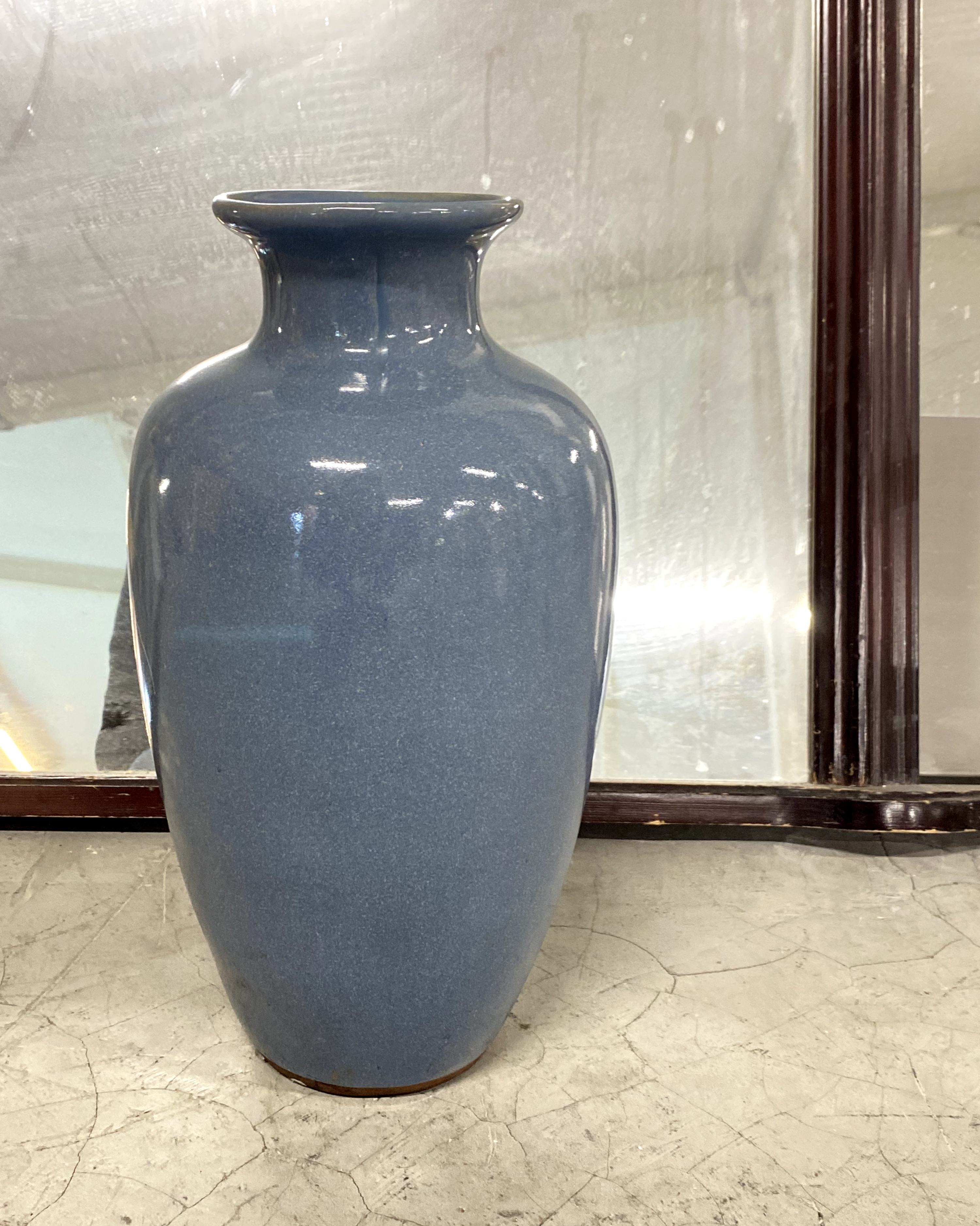 Blue ceramic vase