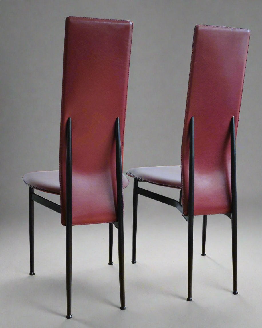 Set of 4 Fasem S44 dining chairs by Giancarlo Vegni & Gianfranco Gualtierotti