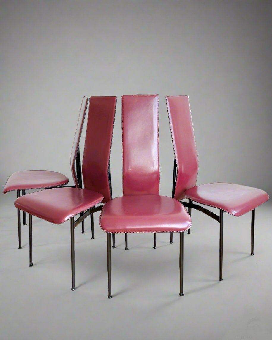 Set of 4 Fasem S44 dining chairs by Giancarlo Vegni & Gianfranco Gualtierotti